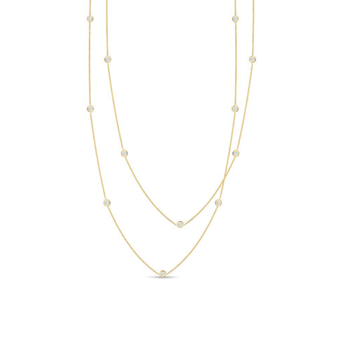 15 Station Diamonds by the Inch Necklace - 1